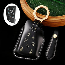 Load image into Gallery viewer, Genuine Cowhide Leather Key Fob Cover for Buick, Car Key Shell Case, Keychain Protector, Fits 3-7 Button Buick Key Fobs