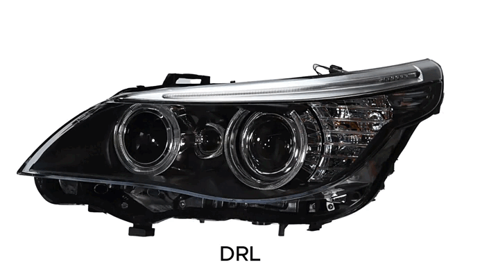 Headlights for BMW 5 Series E60 (2003–2010), Angel Eye Projector Lens ...
