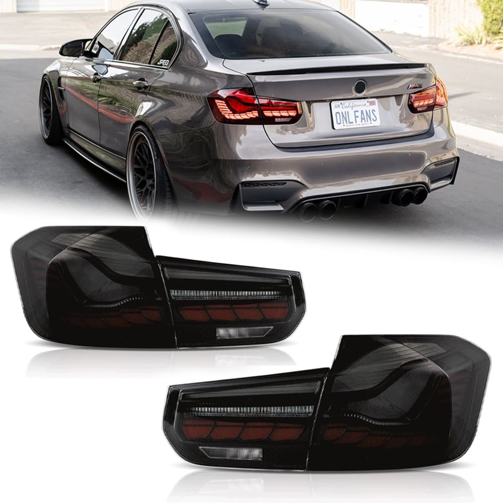BMW 3 Series F30 Tail Lights (2013–2018) – Dragon Scale Style LED Assembly Upgrade