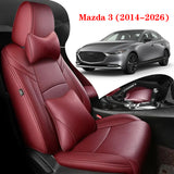 Leather Car Seat Cover Full Set Fit For Mazda 3 (2014-2026)