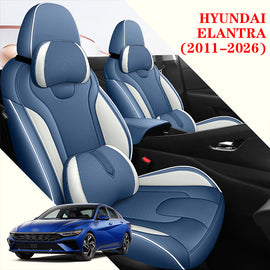 Luxury Leather Car Seat Cover Full Set For Hyundai Elantra (2011-2026)