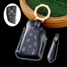 Load image into Gallery viewer, Genuine Cowhide Leather Key Fob Cover for Buick, Car Key Shell Case, Keychain Protector, Fits 3-7 Button Buick Key Fobs