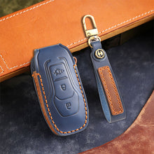 Load image into Gallery viewer, Genuine Leather Key Fob Cover for Ford Series (3-5 Buttons)