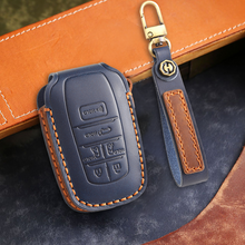 Load image into Gallery viewer, Genuine Leather Key Fob Cover for Toyota Camry, RAV4, and Highlander Models