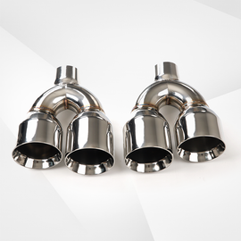 Dual Slant-Cut Stainless Steel Exhaust Tip – 10