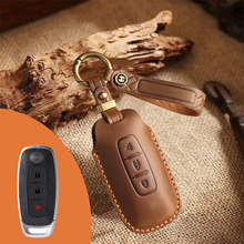 Load image into Gallery viewer, Genuine Leather Key Fob Cover for Nissan (3-5 Button)