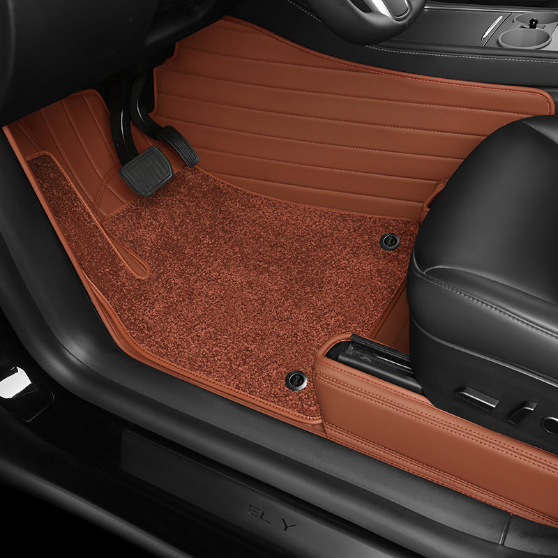 Special for Tesla Model 3 and Model Y 360° Aviation Soft Package Full Wrap All-Weather Leather Floor Mat