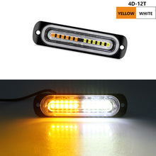 Load image into Gallery viewer, 8pcs 12 LED Synchronous Function Emergency Strobe Grille Lights, Ultra-Thin Surface Mount Hazard Warning Flasher Chasing Lights