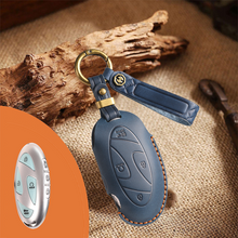 Load image into Gallery viewer, Genuine Leather Key Fob Cover for Hyundai 3-7 Button