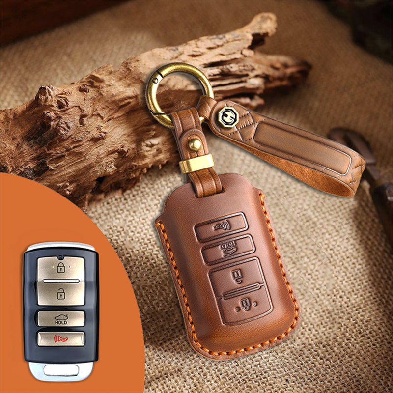 Genuine Leather Key Fob Cover for Kia