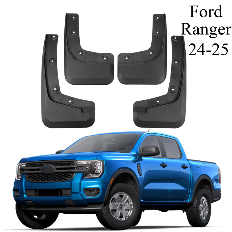 Mud Flaps for 2011-2025 Ford Ranger Front Rear Set 4PCS Splash Guards Fender Flares