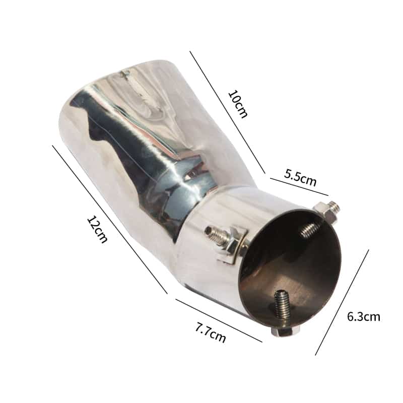 2.5-inch imported stainless steel exhaust pipe universal heart-shaped car exhaust tailpipe