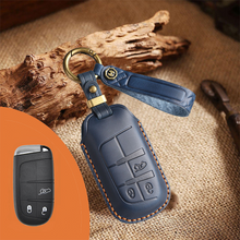 Load image into Gallery viewer, Genuine Leather Key Fob Cover for Jeep