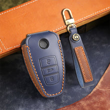 Load image into Gallery viewer, Genuine Leather Key Fob Cover for All 3-Button Volkswagen Key Fobs