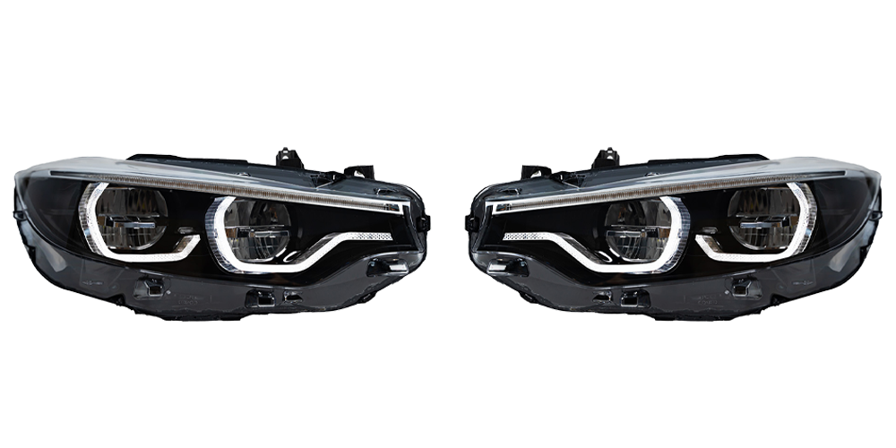 GTS Style LED Headlights for BMW 4-Series 2013-2020 F32 F82 F36 with Yellow DRL