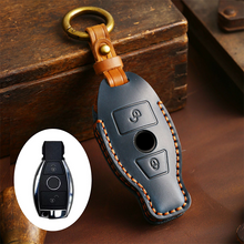 Load image into Gallery viewer, Suitable For Mercedes-Benz C-Class E-Class/GLK/R350/GL/GLC High-End Protection High-Quality Leather Key Cover