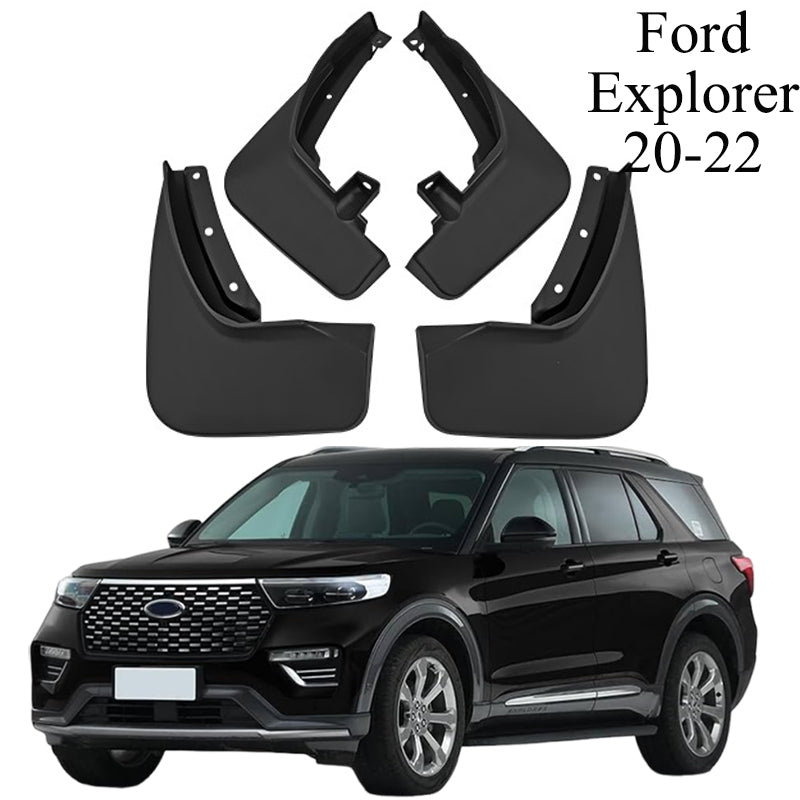 Mud Flaps Kit for Ford Explorer (2011-2025) - Front and Rear Mud Splash Guards, 4-Piece Set