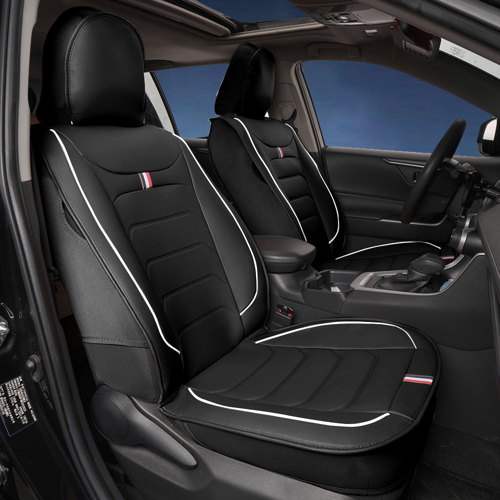 Universal Faux Leather Car Seat Covers 5-Piece Set – Waterproof, Easy Install, Fit SUV, Sedan & Truck