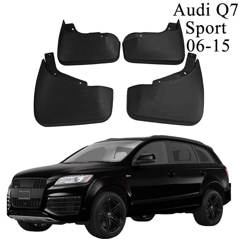 No-Drilling Mud Flaps for 2006-2019 Audi Q7 – Front & Rear Splash Guards (Set of 4)