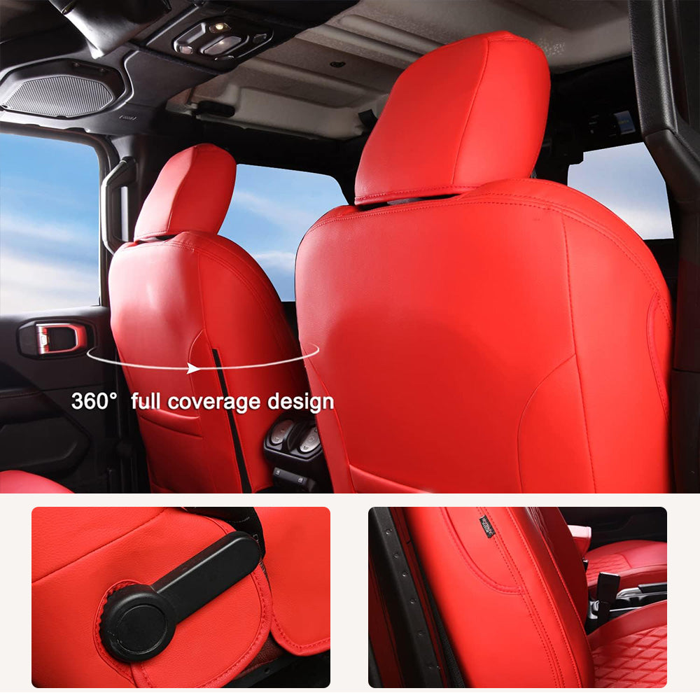 Custom Nappa Leather Car Seat Covers Full Set Special for Jeep Wrangler (2007-2024)