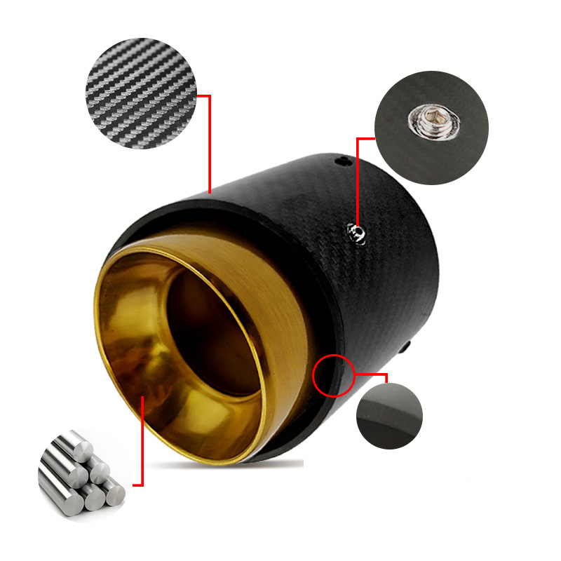 Black Carbon Fiber Exhaust Muffler Tip for Mini Cooper & BMW MINI (R55-R61, F54-F60)