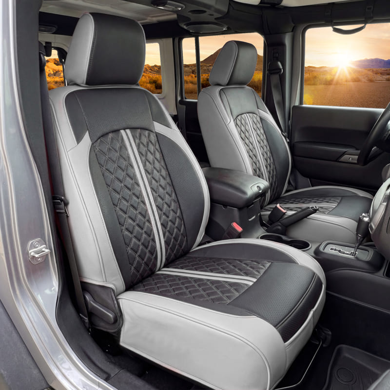 Jeep Wrangler JK JL Seat Covers 2007–2026 2 Door & Unlimited Custom Fit Leather