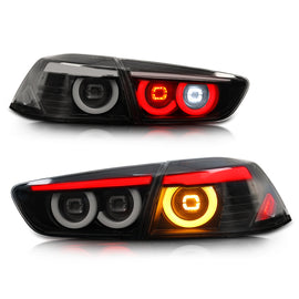Mitsubishi Lancer EVO X 2008–2020 LED Taillights Assembly, Sequential Turn Signals, Plug & Play