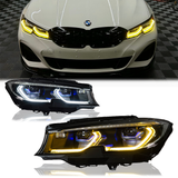 LED Headlights for BMW G20/G28 3 Series (2019–2022 Pre-LCI, Non-Laser) – Dual DRL Modes (White/Amber), Sequential Turn Signals, Plug & Play