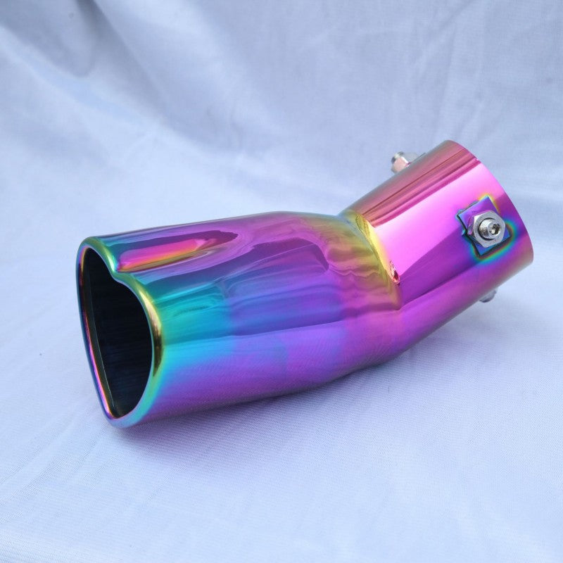 2.5-inch imported stainless steel exhaust pipe universal heart-shaped car exhaust tailpipe
