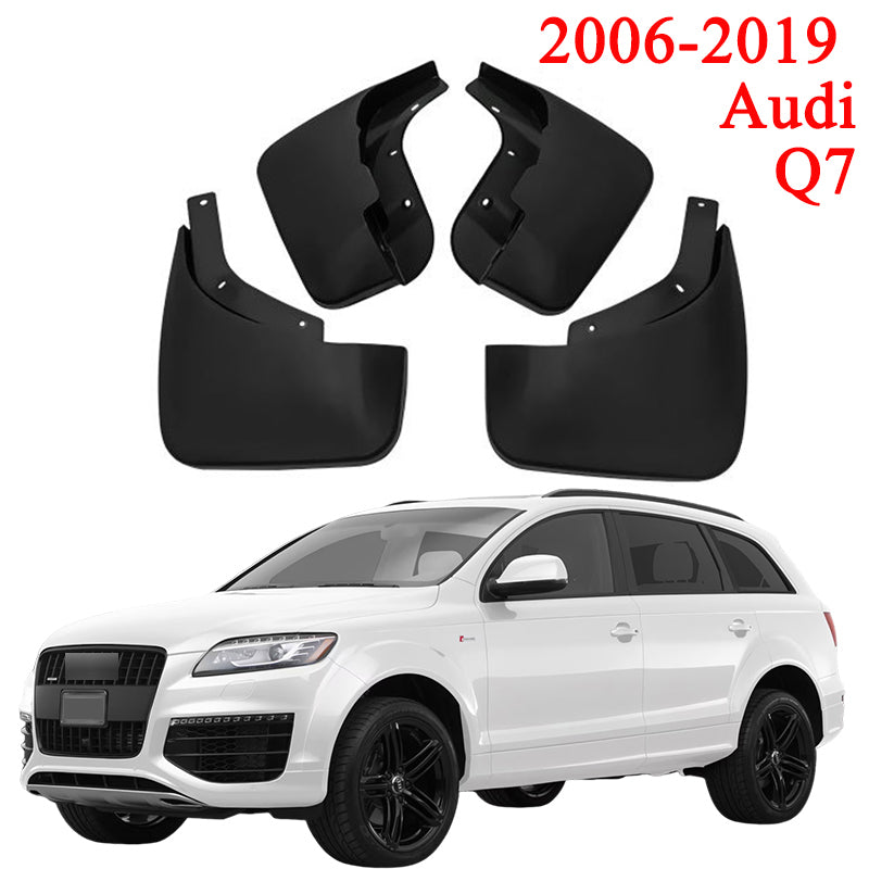 No-Drilling Mud Flaps for 2006-2019 Audi Q7 – Front & Rear Splash Guards (Set of 4)