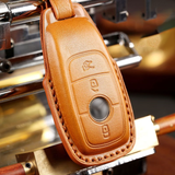 Suitable For Mercedes-Benz C-Class E-Class/GLK/R350/GL/GLC High-End Protection High-Quality Leather Key Cover