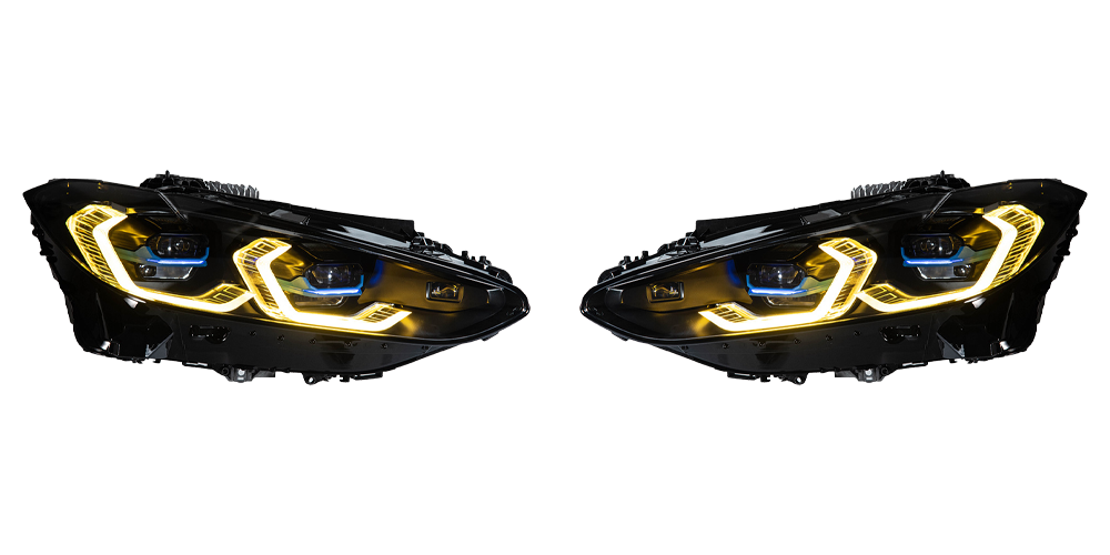 Laser Style Headlights for BMW 4 Series G22 G23 G26 M3 M4 (2021 - Present) Assembly Upgrade, Amber DRL