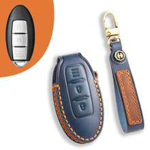 Load image into Gallery viewer, Leather Smart Car Key Cover Case for Nissan X-Trail, Qashqai, Tiida, Altima, and Sylphy