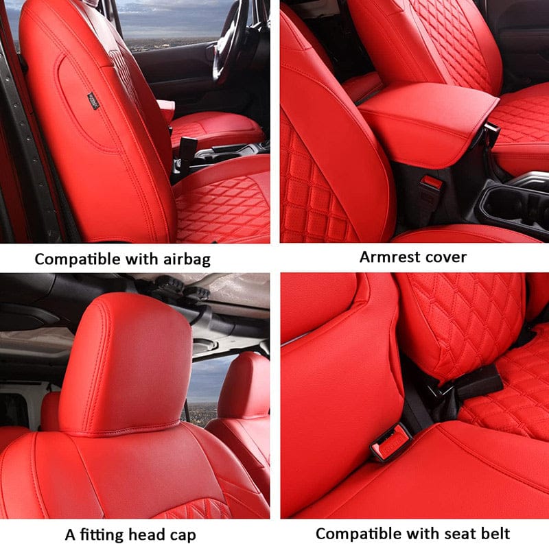 Special Leather Car Seat Covers Full Set for Jeep Wrangler(2018-2024)