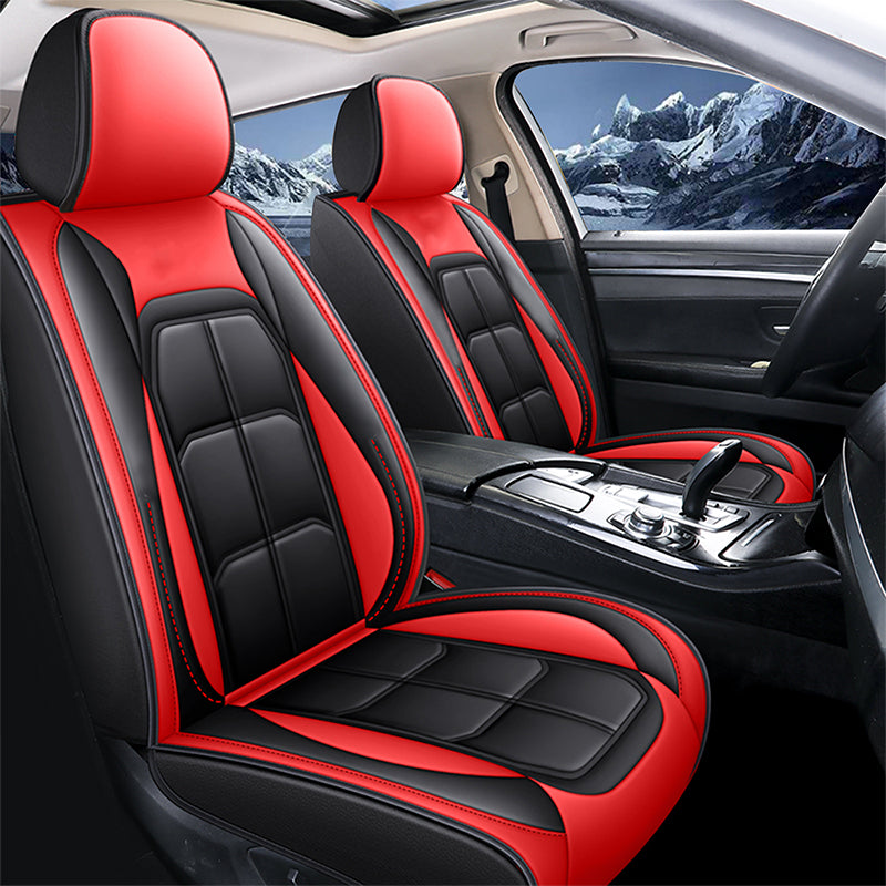 Amancarport Sports Style Wear Resistant Wrinkle Resistant  Full Set Car Seat Covers For 5 Seats