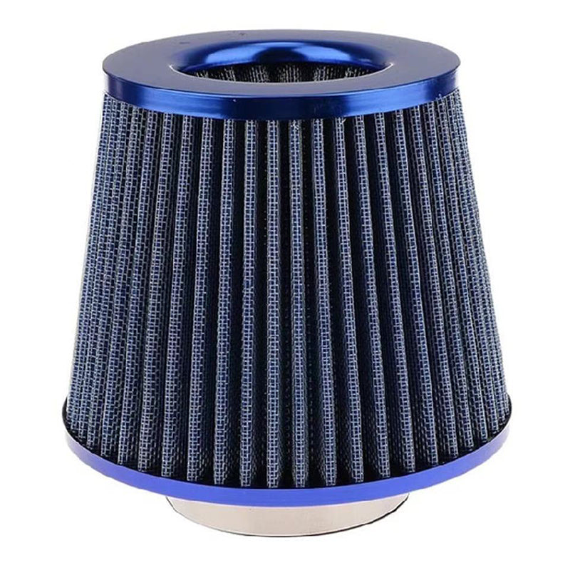 Universal Clamp-On Air Filter, Available in 64mm, 76mm, 89mm, and 100mm Sizes, High Flow Round Tapered Cone, Closed-Top Cool Air Filter Cleaner