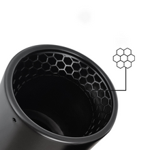 Load image into Gallery viewer, Universal Matte Black Stainless Steel Double Outlet Muffler Tip - Honeycomb Design Exhaust Upgrade