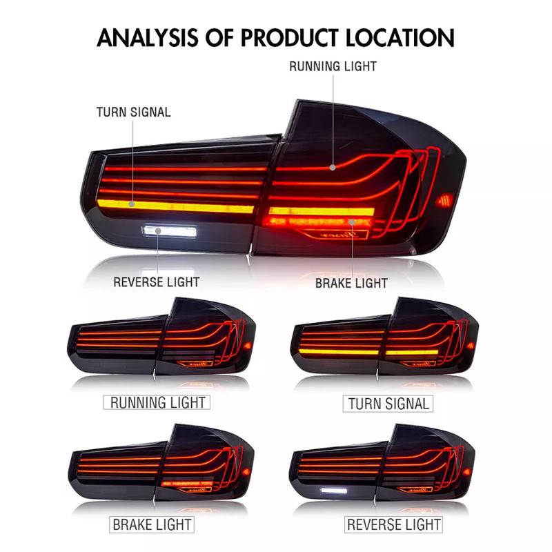 Suitable for BMW 3 Series/M3 F30/ F35/ F80 (2013-2018) CSL Laser LED Tail Light Assembly