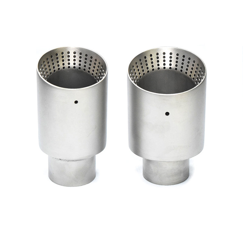 4 Inch Stainless Steel Exhaust Tip Matte Silver or Black Honeycomb Design Universal Bolt-On