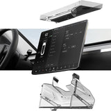 Model 3/Y Hidden Foldable Central Control Screen Lower Storage Box for Tesla (Suitable for 2024 Model 3 Highland) Clear Behind Screen Storage Dashboard Organizer Tissue Holder