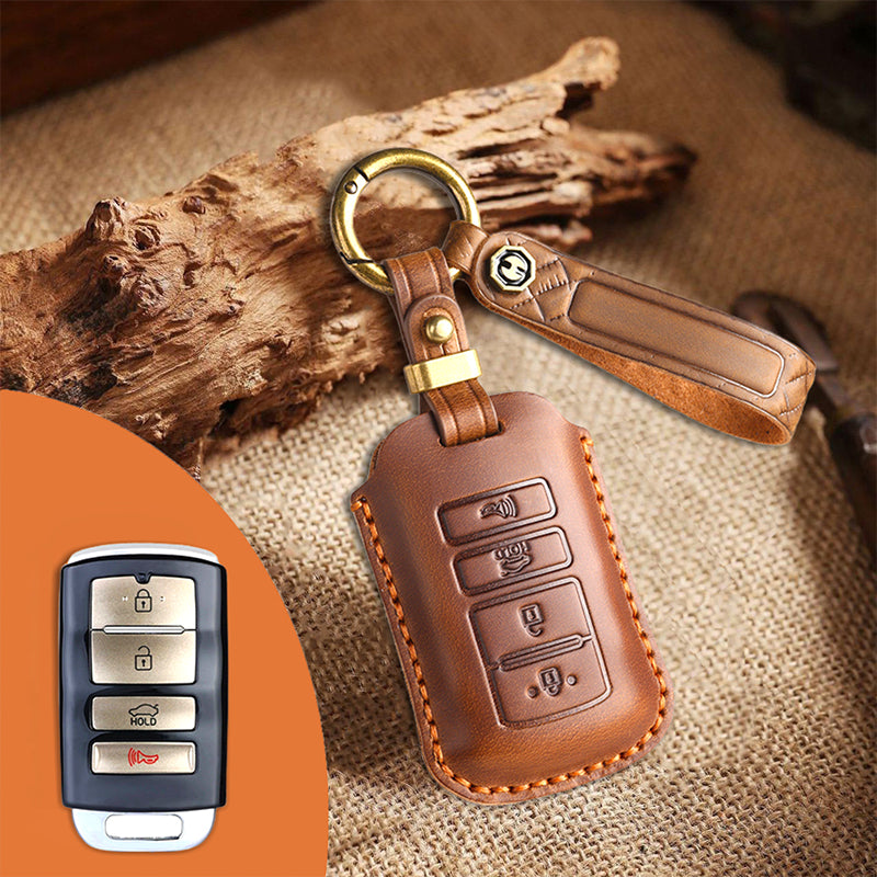 Genuine Leather Key Fob Cover for Kia