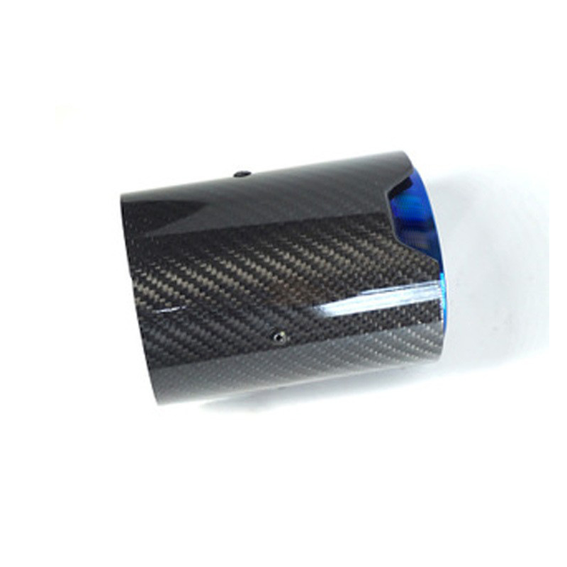 Suitable for BMW M2/M3/M4: New Baked Blue Carbon Fiber Exhaust Tailpipe Decoration