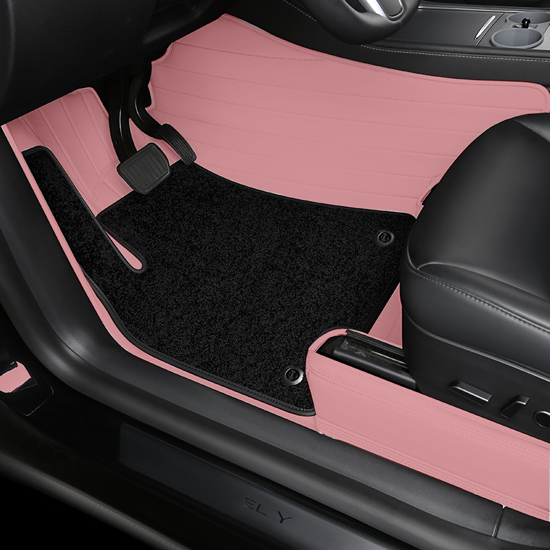 Special for Tesla Model 3 and Model Y Leather Floor Mat Fully Surrounded By All-Weather Floor Mat