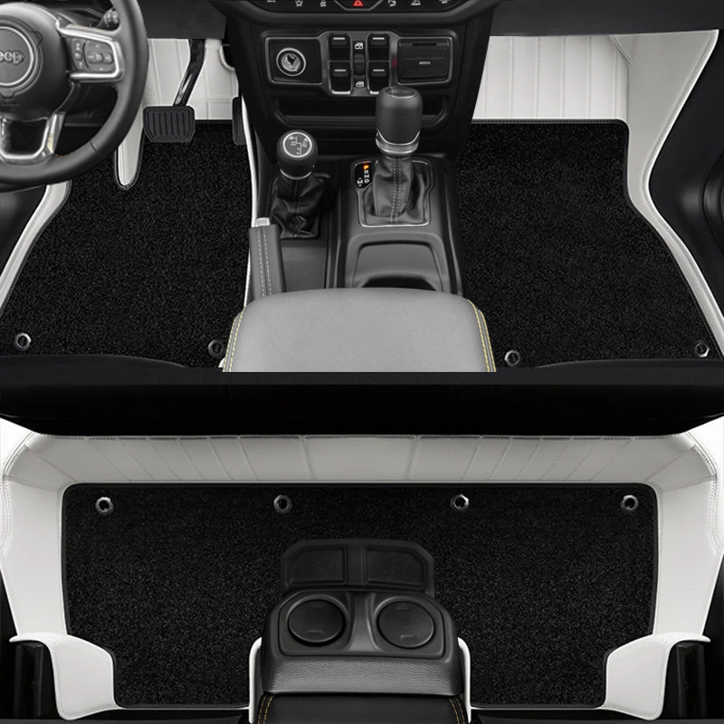 Special for Jeep Wrangler(2018-2024) and Wrangler JK(2013-2017) Floor Mat Fully Surrounded By All-Weather Floor Mat