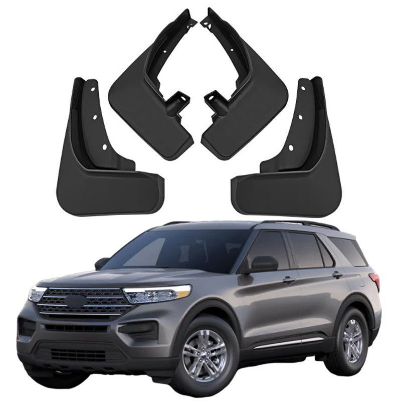 Mud Flaps Kit for Ford Explorer (2011-2025) - Front and Rear Mud Splash Guards, 4-Piece Set