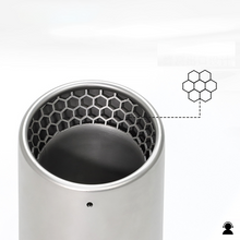 Load image into Gallery viewer, 1pcs Matte Stainless Steel Car Decorative Muffler Modified Honeycomb Exhaust Tail Throat Exhaust Pipe