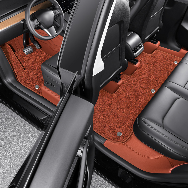 Amancarport for Tesla Model X 2016-2021(5-7 Seats) Luxury Leather All-Weather Floor Mats