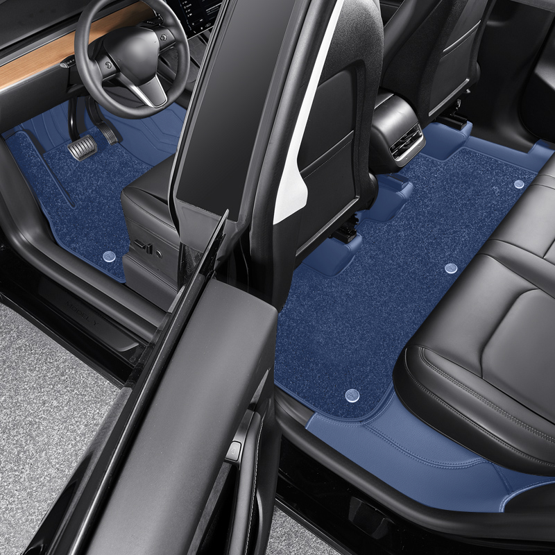 Amancarport for Tesla Model X 2016-2021(5-7 Seats) Luxury Leather All-Weather Floor Mats