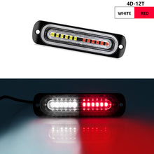 Load image into Gallery viewer, 8pcs 12 LED Synchronous Function Emergency Strobe Grille Lights, Ultra-Thin Surface Mount Hazard Warning Flasher Chasing Lights