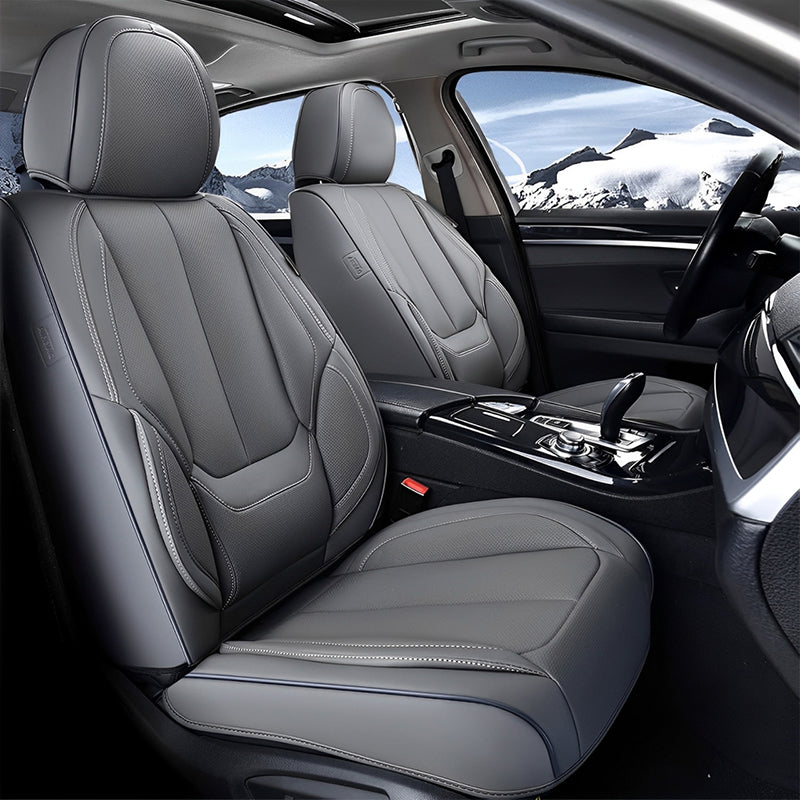 Amancarport Universal Car Seat Covers Breathable Fabric and Leather Fit Most Sedans SUVs and Trucks